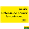 Panneau d'avertissement, nourrir les animaux interdit, plastique -français-