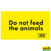 Cartello di avvertimento, vietato dare da mangiare agli animali, plastica -inglese-