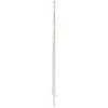 Piquet plastique 1,25 m, 8 supports, hauteur de clôture 1,05 m, 10 pces, blanc