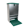 Distributore automatico di mangime Feedomatic con sportello a pedale per 20 kg di mangime