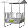 Square feeding trough with safety palisade feed fences, 8 feeding places