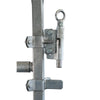 Schnellverschluss TS mit Arretierung für leichte Abtrennungen und Rohr 45x45 mm