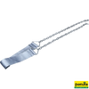Replacement belt for belly band winch / hoof trimming crush PROFI, with galvanized chains, cutting length 1 meter, 12cm wide