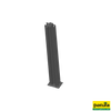 Double U-profile with base plate Double row at the rear