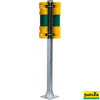 Post brush Mini 50, incl. post (length 1.35 m) with hot-dip galvanized base plate