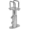 Support central avec plaque de base et vis à étrier 60 x 60 mm