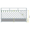 Self-closing feeding fence for sheep Length 3.89 m, 23 feeding openings