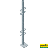 Post 40 x 40 mm 1.15 m, with base plate (120x120 mm), off-center