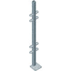 Post square 40 mm, L= 1.15 m with base plate off-center with welded-on lugs SPECIAL POSTS