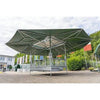 Roof for climate-controlled rack for all big bale racks