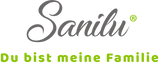 Sanilu-Logo mit Schriftzug „Du bist meine Familie“