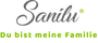Sanilu-Logo mit Schriftzug „Du bist meine Familie“